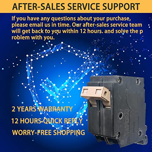Ch270 2-Pole 70-Amp Circuit Breaker, Type Ch 3/4-Inch Plug-On Molded Case Circuit Breaker, Thermal Magnetic Protection, 10 Kaic, 120/240V, Fit For Cutler Hammer Load Centers (3 Years Warranty) #TOP6