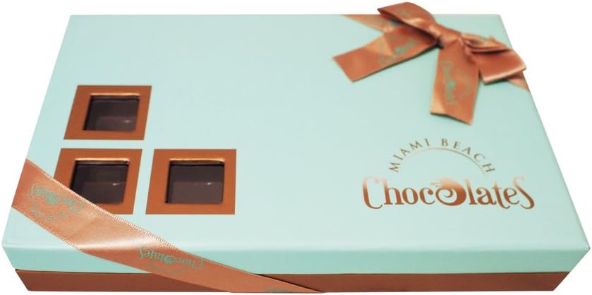 Hand-Crafted Gourmet Chocolate Truffles, Artisan Made To Order, Dark Chocolate, Vegan, Kosher Parve, Includes Gift Box Miami Beach Chocolates 48 Pieces