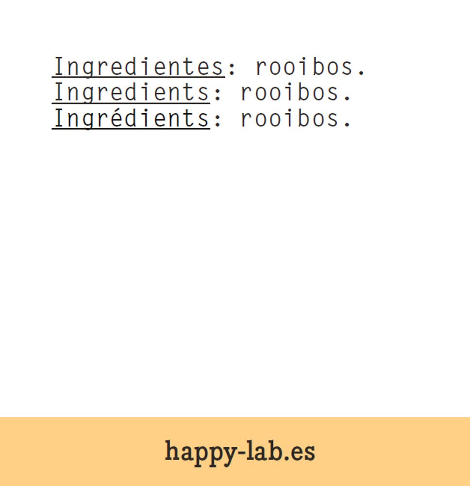 Happy-Lab Essential Rooibos Té Infusión - 14 pirámides
