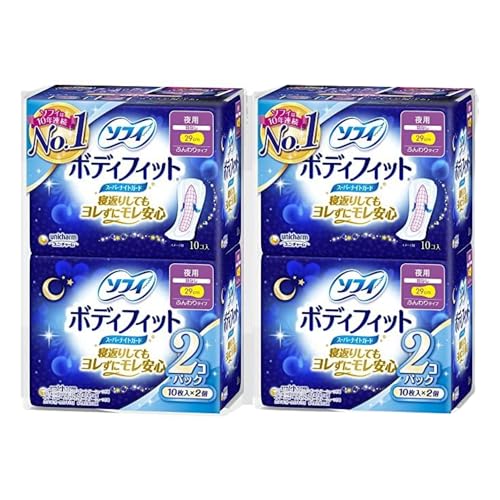 ソフィ ボディフィット スーパーナイトガード 夜用 羽なし 29 cm (10 枚入 × 4 コ) ※当店オリジナルおしぼり付き
