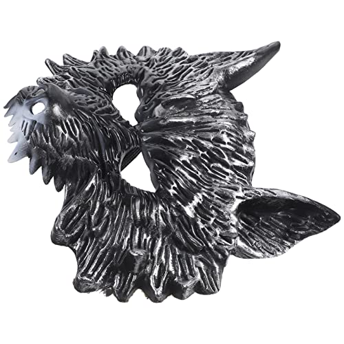 GHBSDNEPP Maschera Di Lupo Spaventoso Maschera Di Lupo 3D Maschera Di Halloween Mascherata Di Animali per Halloween Costume Cosplay Puntelli Di Trucco Di Carnevale/Argento