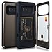 TORU CX PRO Galaxy S8 Plus Wallet Case with Hidden ID Slot Credit Card Holder Hard Cover & Mirror for Samsung Galaxy S8 Plus - Gunmetal