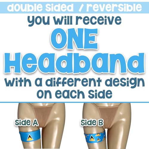 EVERYTHING CROPOVER St Barts Flag Headband for Carnival, Fitness | Mens Womens Tieback Bandana Sweatband Thigh Leg Garter