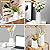 White Ceramic Vase, GUKJOB Small Cute Flower Vase for Pampas Grass, Home, Living Room, Dining Table, Farmhouse, Office Decor, Bedroom, Table, and Kitchen Shelf (White- 2PCS)