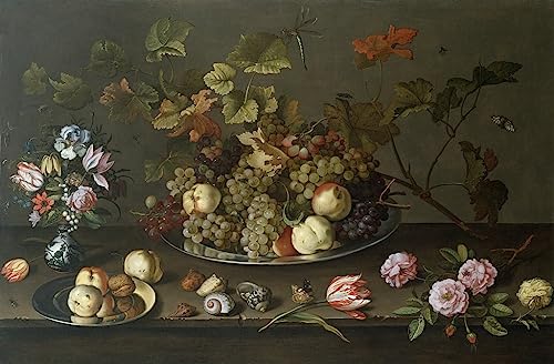 Impression d'art nature morte de fruits Balthasar Van Der Ast Toile 60x90cm