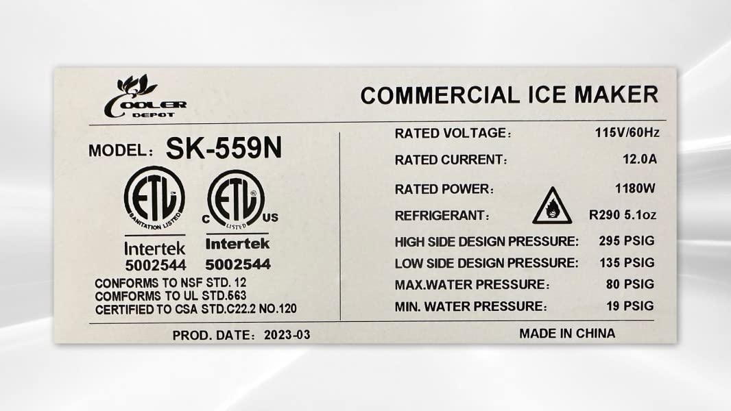 Commercial Ice Maker Nugget Ice Maker Machine Granular Ice - 550 Lb/Per Day Sk-559n on Fridge.com - View 6
