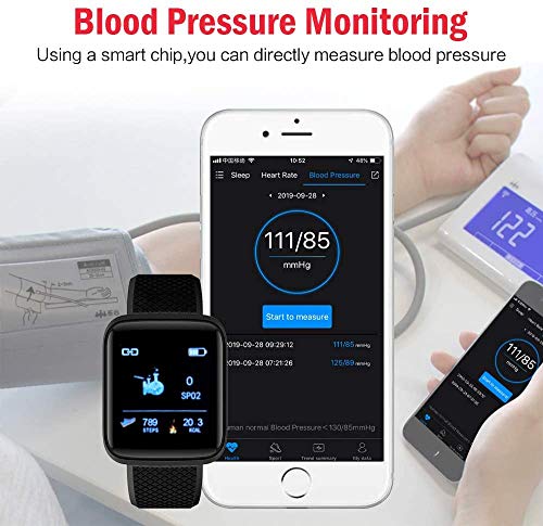 Smart Watch 2020 New Model, Men’s and Women’s Fitness Tracker, Blood Pressure Monitor, Blood oximeter, Heart Rate Monitor, Waterproof Smart Watch, Compatible with iPhone/Samsung/Android Phones - Thumbnail 7