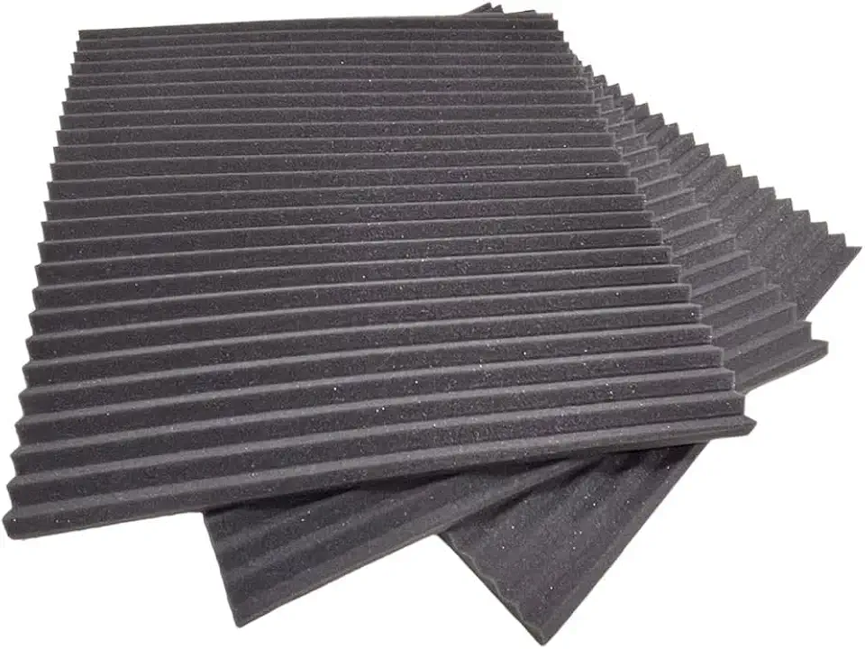 20 Placas Acústicas 50 x 50 cm Flat 20mm – Espuma Anti-Chamas | IMPAKTCOM