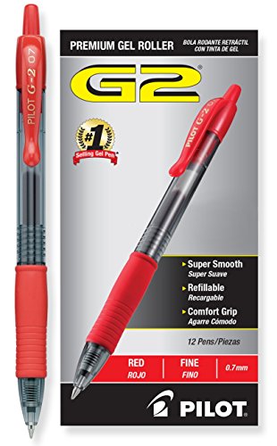 Bolígrafos Pilot G2 Gel Roja Punto Fino 12 Unidades miniatura 2