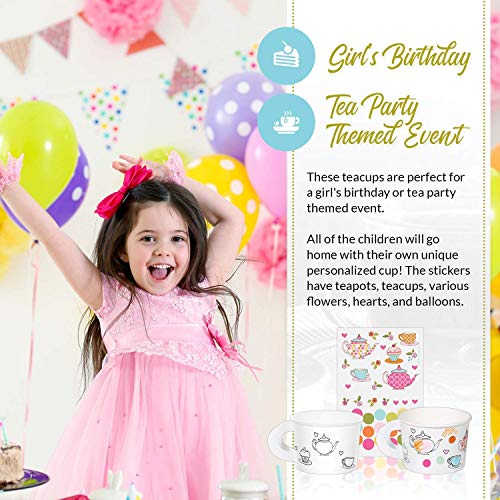 Tea Time Tea Party Decorate Your Own Favor Cups (12 Ct) #TOP2