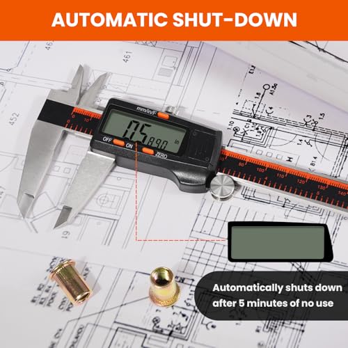 Calibrador digital de acero inoxidable de alta precisión y rango de 8 pulgadas 8
