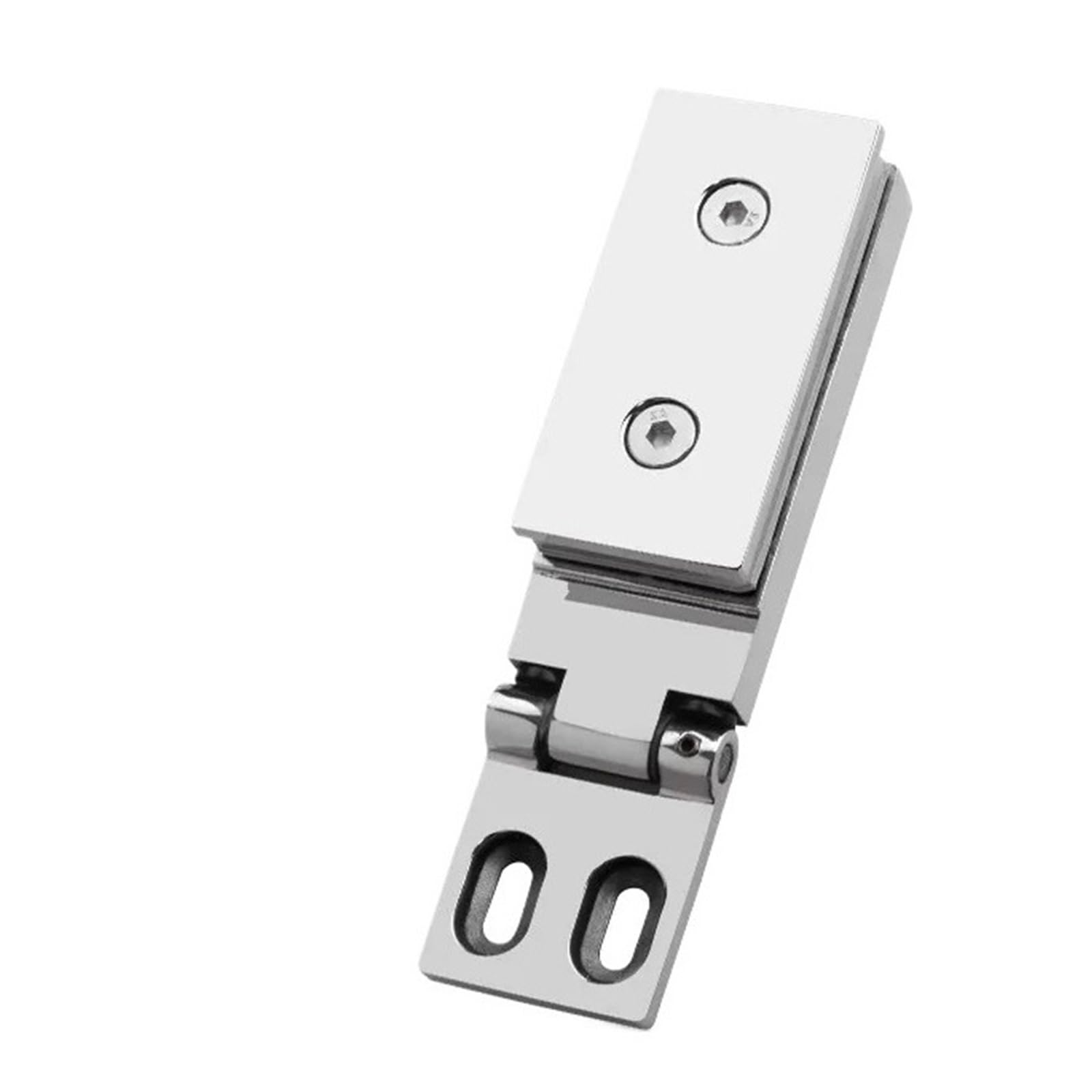 Padgcnor Silver - 90 Degree Bathroom Glass Door Hinges Stainless Steel Glass Door Hinge 90/180 Degree Bathroom Clip Shower Room Frameless Furniture Hardware(Silver-90 Degree)