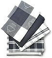LivinEase Strofinacci da Cucina - Strofinacci 100% Cotone - Confezione da 5 (50 x 70 cm) Set Strofinacci - Asciugamani Assorbenti (Grigio)