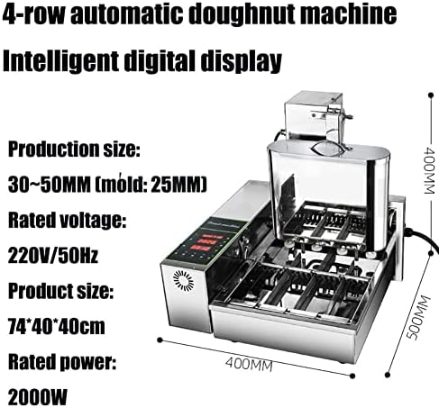 Automatic Mini Donut Maker with Smart Control, Adjustable Thickness Fryer for Perfect Donuts - Ideal for Bakeries, Cafes, and Home Use