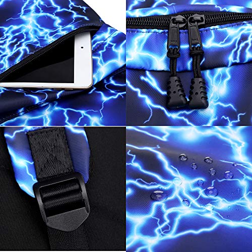 Boys Backpack, Backpack for Boys Middle School Bookbag Lightning Travel Rucksack for Teenager Boys (Black)4