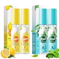 4 Stück Mundspray, 18 ML Mundspray mit Fruchtgeschmack, Zitronen- Und Minzgeschmack Erfrischungsspray, Gegen Mundgeruch Und Karies, Mundspray zum Schutz vor Mundgeruch, Hält den Atem Frisch
