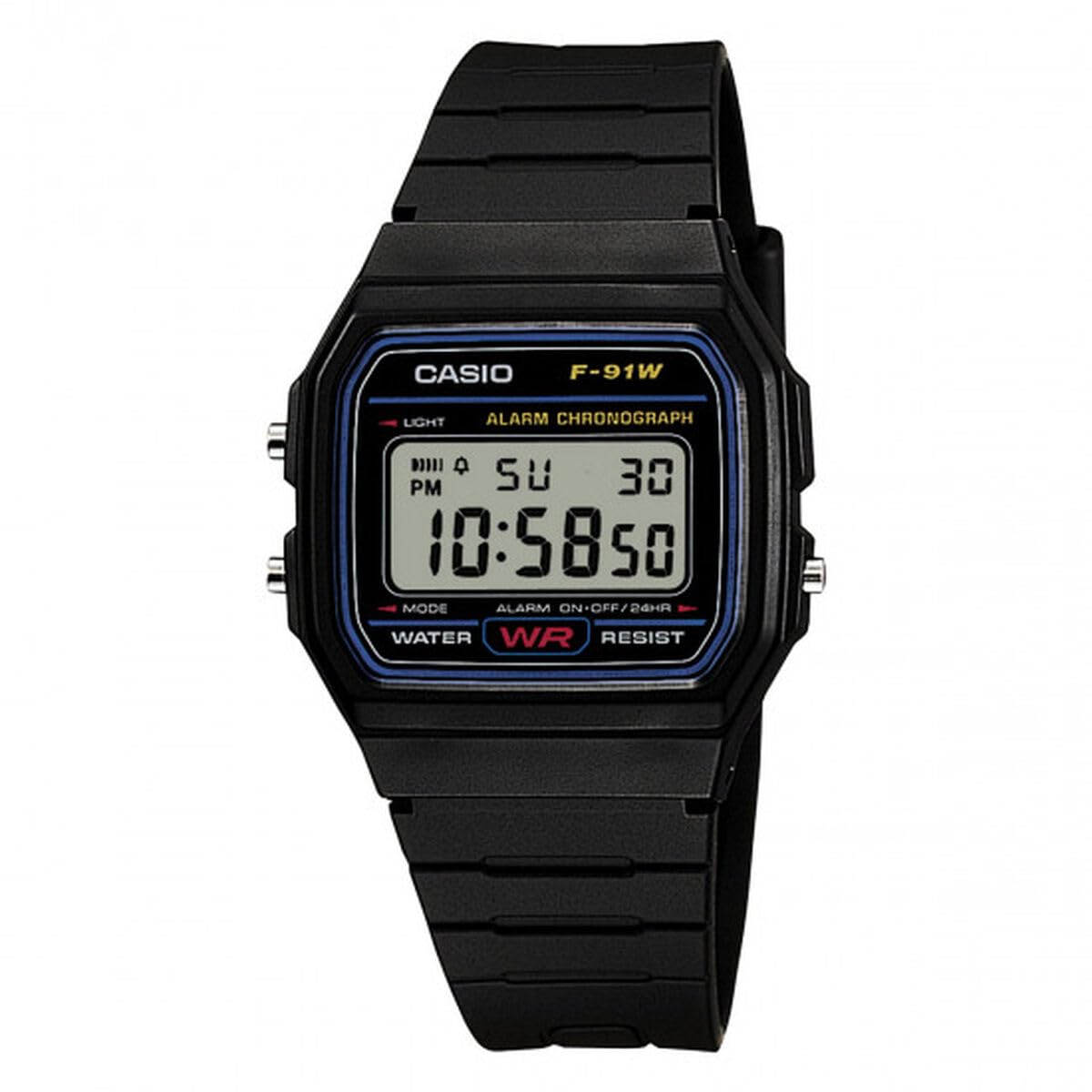 Casio Digital F-91W-1YEG, Schwarz