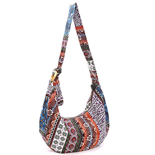 KARRESLY Women's Sling Crossbody Bag Ethnic Style Shoulder Bag with Adjustable Strap (23)