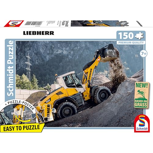 Schmidt Spiele 56551 Liebherr, Radlader L526, 150 Teile Kinderpuzzle aus...