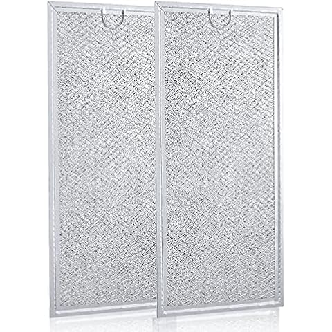 BOTNA Microwave Filter Replacement for GE WB06X10596, Microwave Vent Filter for Samsung, Whirlpool, Microwave Grease Filter 13 3/8" x 5 7/8", 2 Pack Cover