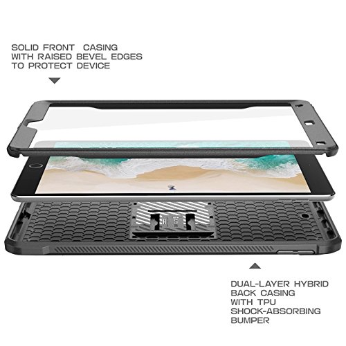 Image of SUPCASE for iPad Pro 10.5 inch Case 2017 / iPad Air 3 Case 2019, Black | Built-in Screen Protector, Built-in Stand, Charge Port Cover, Heavy Duty Protection, Unicorn Beetle Pro