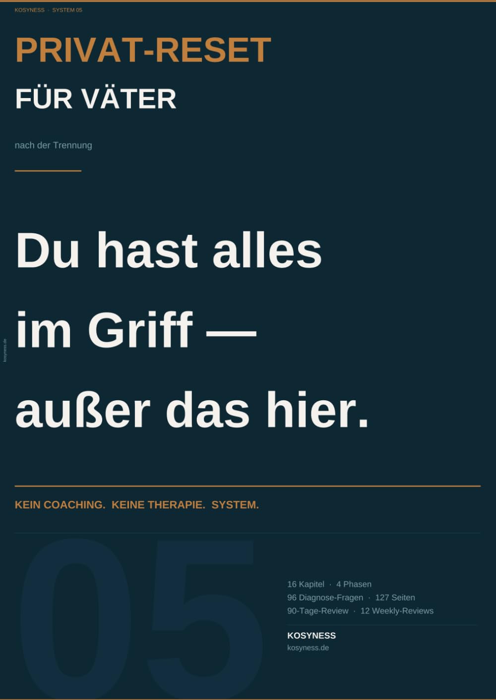 Privat-Reset für Väter nach der Trennung: Das Selbst-Management-System für Führungskräfte — 16 Kapitel, 4 Phasen, ein strukturierter Neustart: ... — ohne Coaching, ohne Theorie, mit System