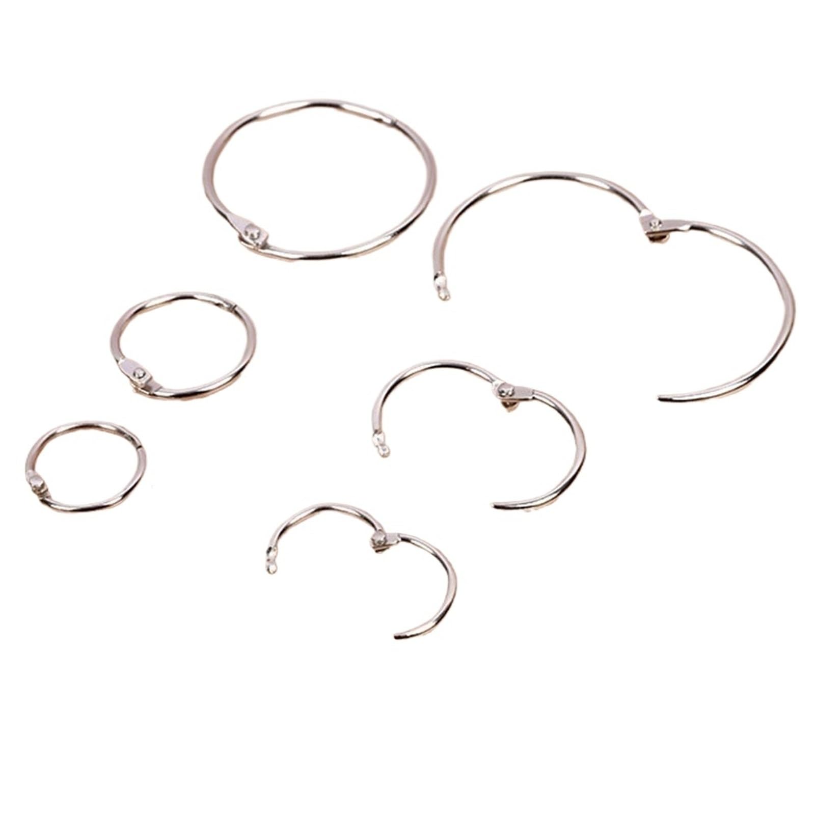 Anelli Metallici Per Raccoglitori Ad Anelli Cerchi for raccoglitori ad anelli in metallo da 50/100 pezzi, dimensioni assortite, fogli sciolti(4.0 100pcs)