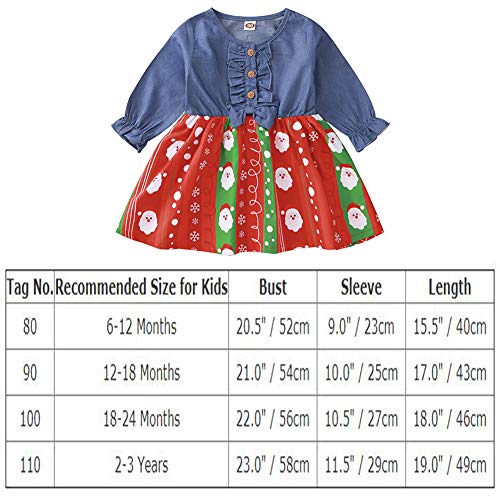 FYMNSI Baby Meisje Peuter Kids Kerst Outfit Leuke Rendier Katoen Lange Mouw Glitter Tutu Tule Prinses Jurk met Eiland Hoofdband 2 stks Xmas Party Kleding voor 1-4 Jaar - Afbeelding 8
