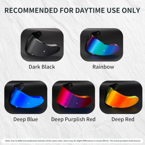 Image of PSLER Shatterproof Helmet Visor for Neotec 2 CNS-3,Blue Purple Red