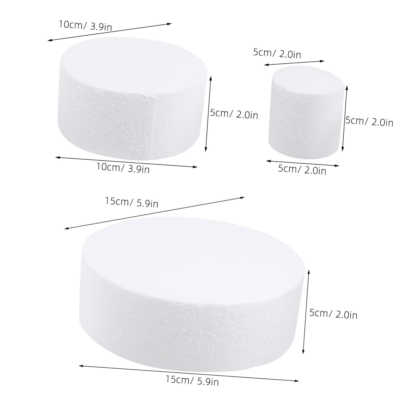 SEWACC 9stücke Teiliges Kuchenmodell Runde Form Aus Leichtem Für Tortendekoration Für Hochzeiten Und Backzubehör ø Perfektes Übungswerkzeug Für Fondant Und Buttercreme
