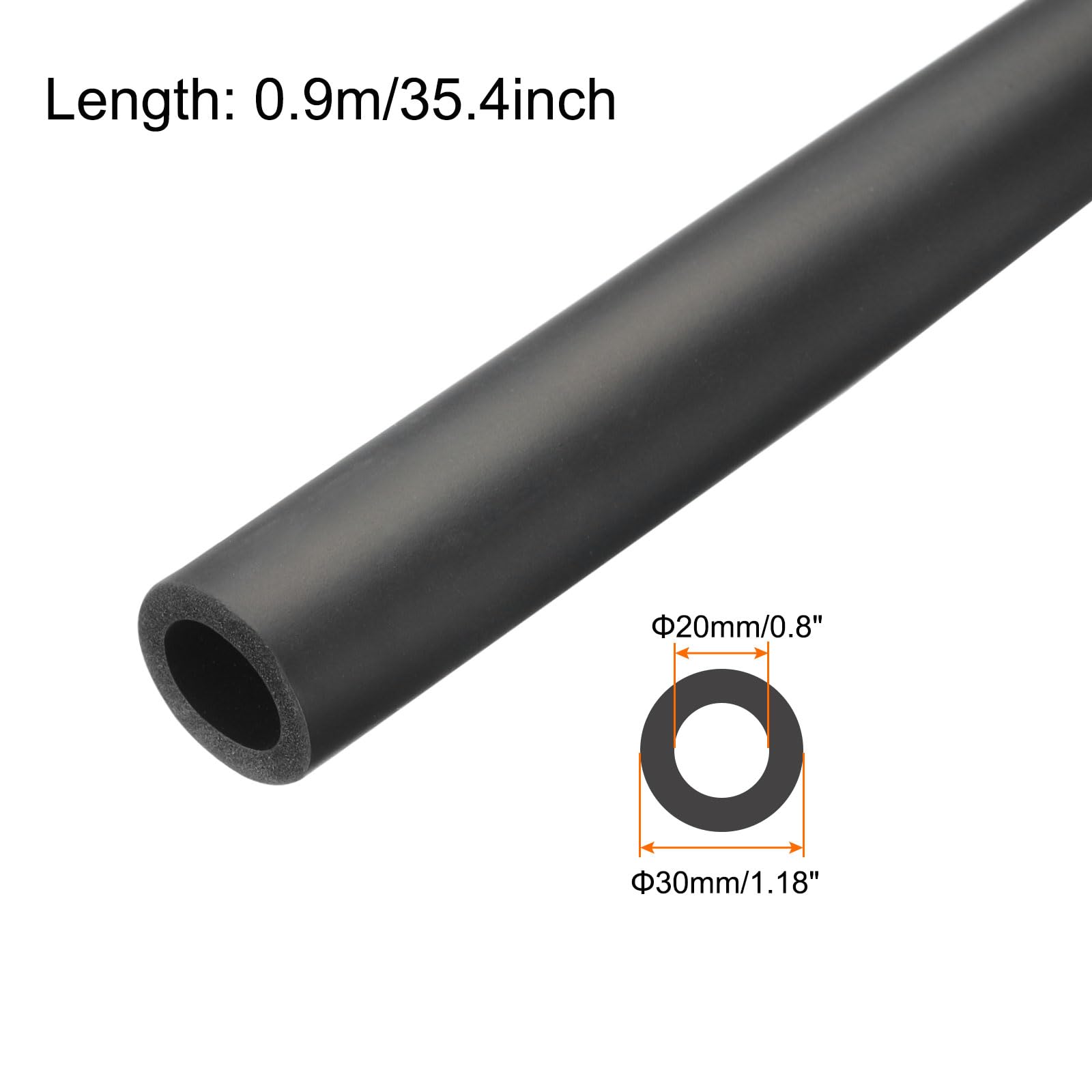 Rebower 20mm ID Pipe Insulation Tubing 5mm Thick Heat Preservation Foam Tube - Image 2