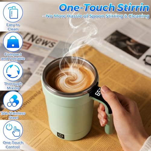 Taza automática auto mezcla recargable de 380 ml miniatura 4