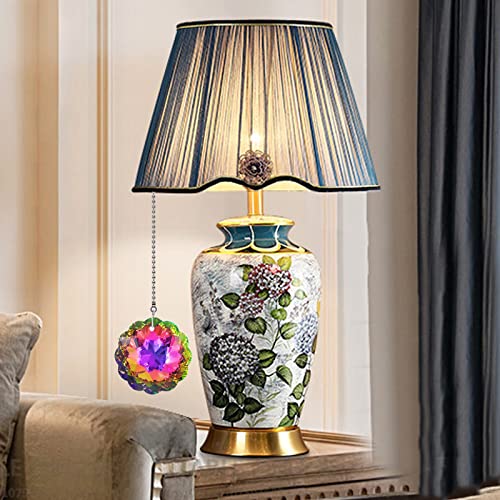 Image of 2pcs Crystal Prism Pull Chain Ceiling Light with Pull Chain Fan Pull Chains Connectors