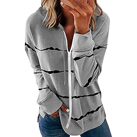 jieGorge Chaqueta Sudadera Rayas Mujer Cover