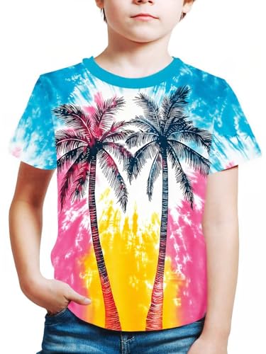 Image of Frogwill Boys Girls Shirts 3D Graphic T-Shirt Neon Clothes Short Sleeve Animal Print Tee 5-13 Years
