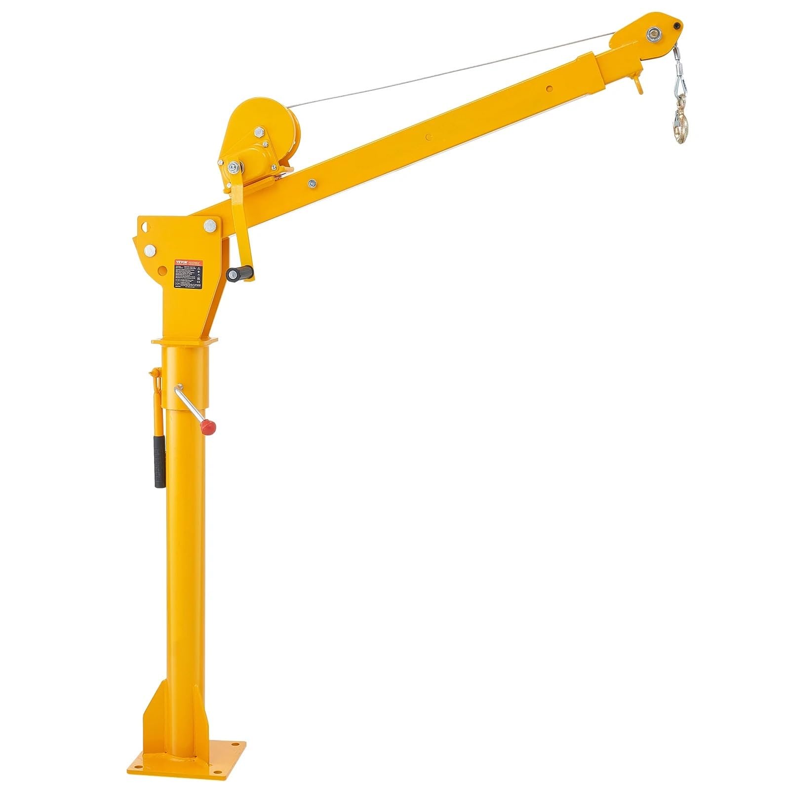engine crane Folding Pickup Truck Crane 360° Swivel With 1100 Lbs Manual Winch Mounted Bed Jib Hoist For Factory Lifting Goods Lifting Tool