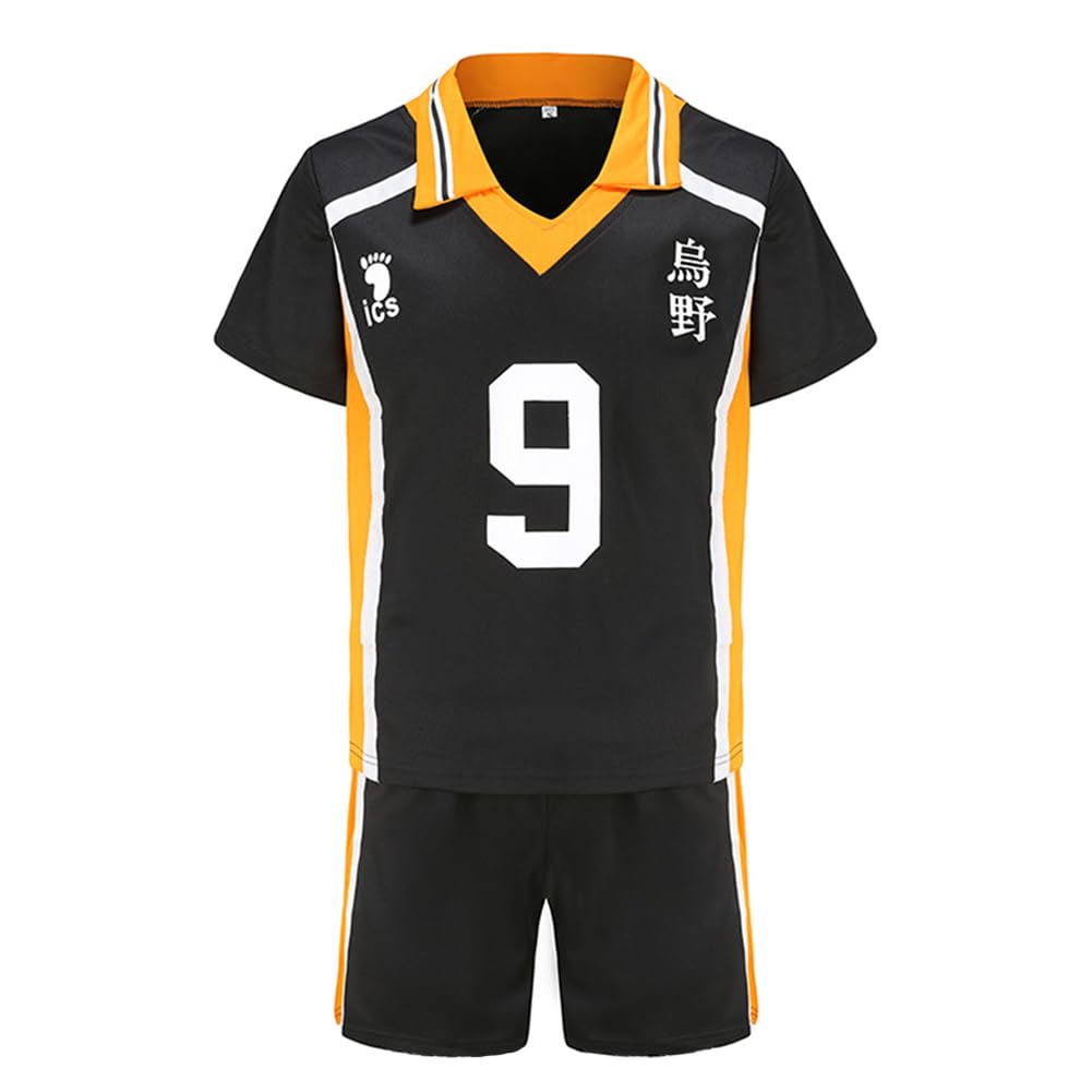 Haikyuu T-shirt Karasuno High Volleyball Jersey Hinata Shoyo/Tobio Kageyama T-shirt à manches courtes + short Anime Game Suitset
