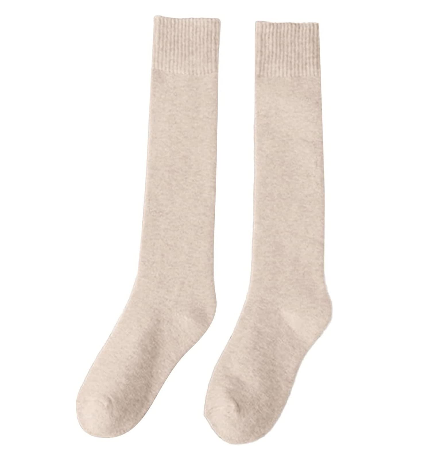 Wintersocken Socken Modesocken Lange Oberschenkelstrümpfe, Overkneestrümpfe, Kniestrümpfe Frauen Mädchen Socken Thermosocken (Color : B, Size : One Size)