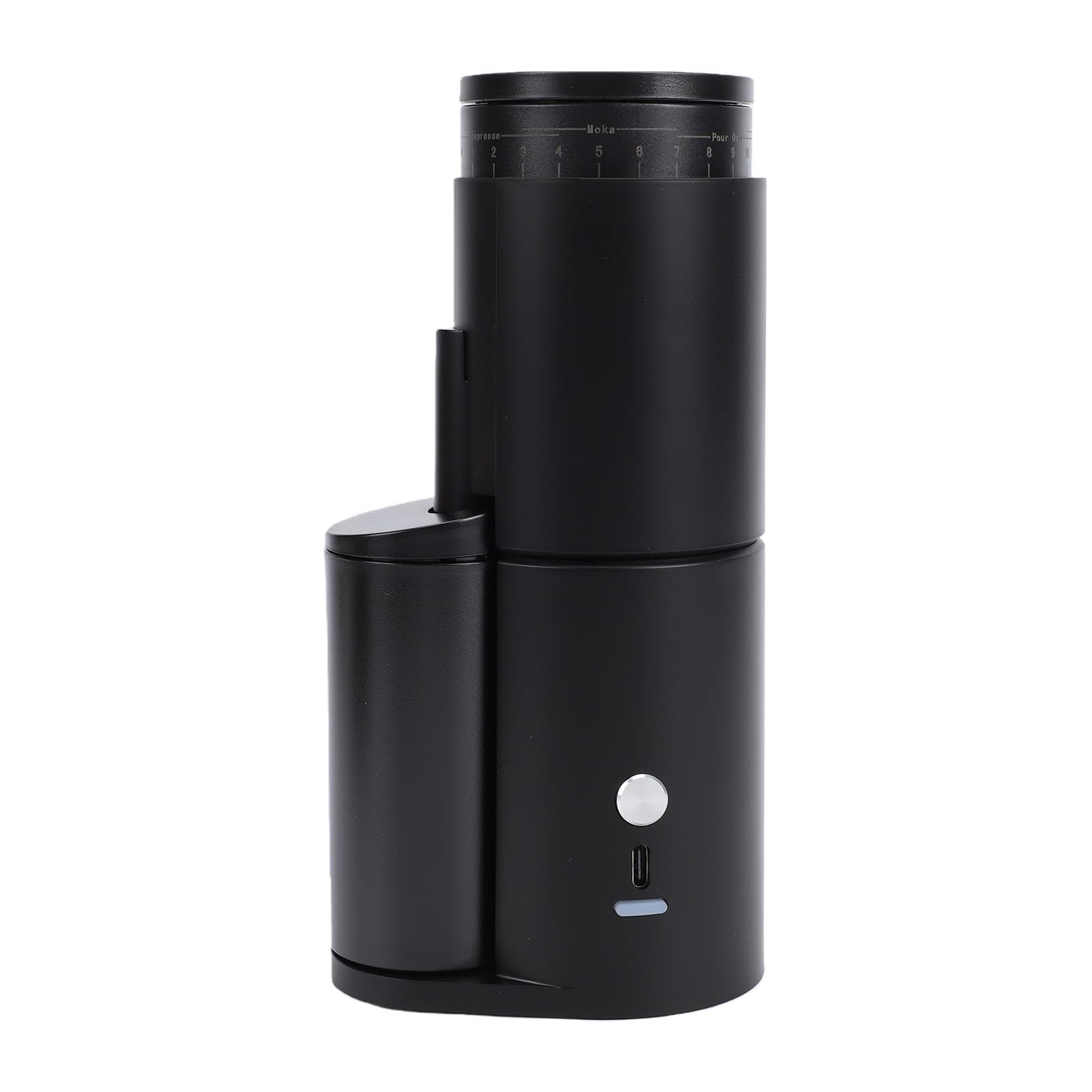 Molinillo de café Eléctrico, Molinillo Portátil Antistático con | Construcción de Acero Inoxidable, Recargable por USB, 25 G, Molido fino.