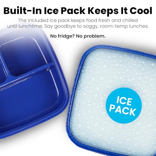 Image of Yoobi x Harry Potter Hedwig Bento Box & Ice Pack, 3-Compartment, Leakproof | 3-Compartment Design, Leakproof, BPA & PVC Free, Dishwasher & Microwave Safe, Licensed Character Design