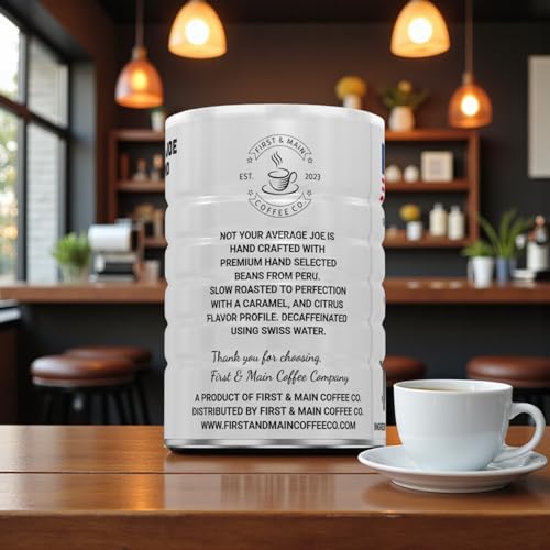 First & Main Coffee Co café descafeinado en grano medio 12oz miniatura 3
