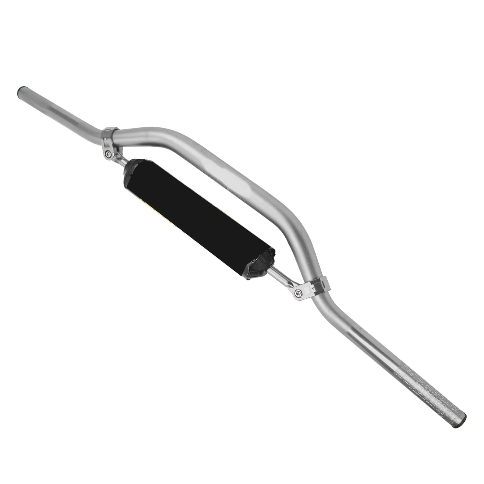 Cocoarm Kierownica Motocykla, Kierownica ze Stopu Aluminium CNC z Uchwytami z Gąbki, Adapter 28 Mm, Rozmiar Montażowy 22 Mm, Uniwersalny do Skutera Dirt Bike Motocross Street Bike (Czarny i srebrny)