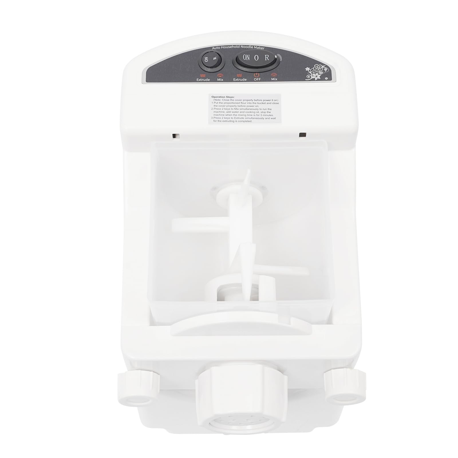 180W 220V Weiß Elektrische Nudelmaschine, Küche Vollautomatische Nudelmaschine, Haushalt Pastamaker Pastamaschine Nudel Spaghetti, Knödel Pasta Maker, Multifunktionsmaschine für Hausmüll