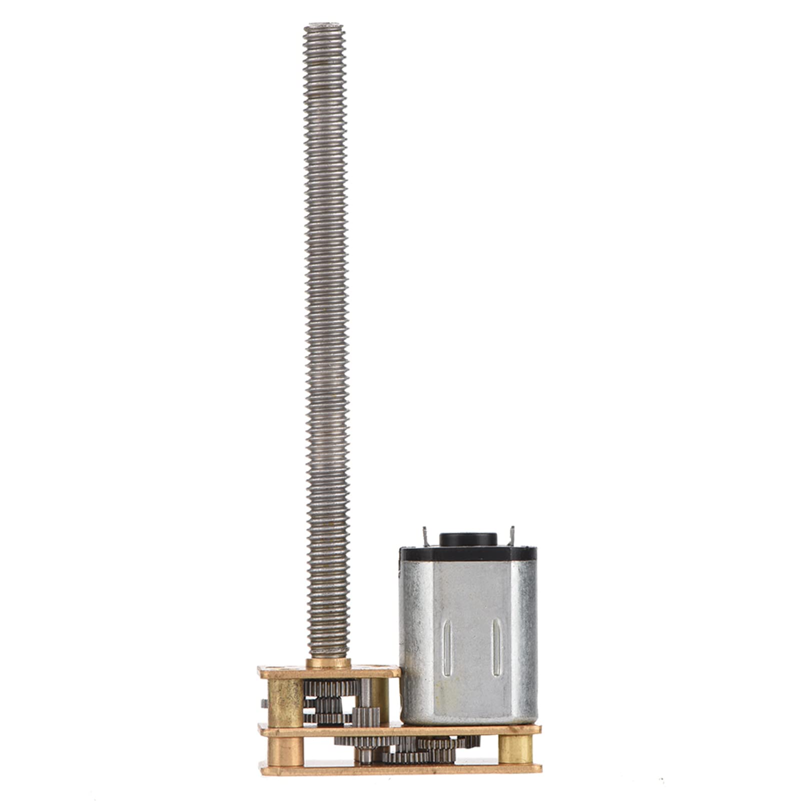 Eacam DC Motor 100RPM Large Moment of Force Metal Gear, Low Speed, Low Noise Suitable for Lifts, Mechanical Arms with Pure Copper Wire Coil, 12V 60RPM M4 X 55mm Shaft, Electric Gear