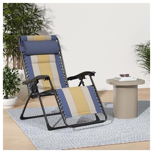 amazon basics Padded, Zero-Gravity Chair (Multicolour, Iron)