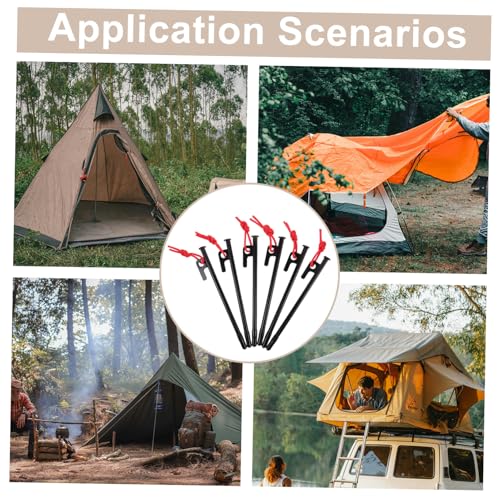 Piquetas para Tienda de Campaña al Aire Libre para Acampar en Suelo de Senderismo Pack de 6 4