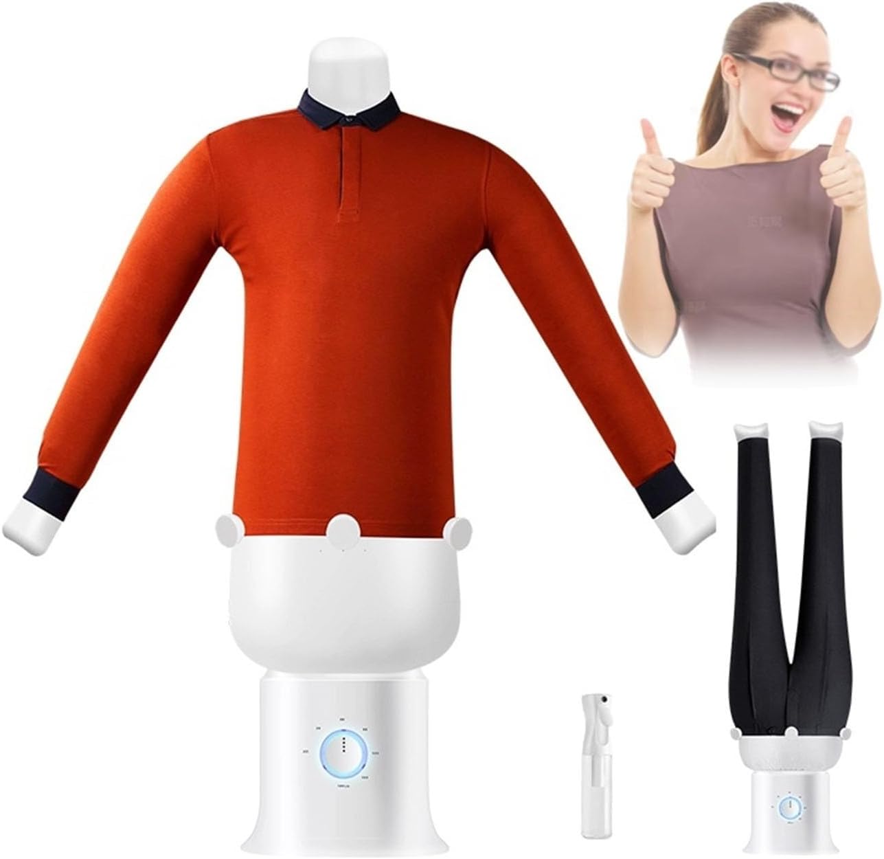 Self Ironing Machine For Clothes, Automatic Shirt Steamer With Hot Air Technology, Timed Drying, No Water Tank Required, Compact Steamer For Clothes For Travel & Home