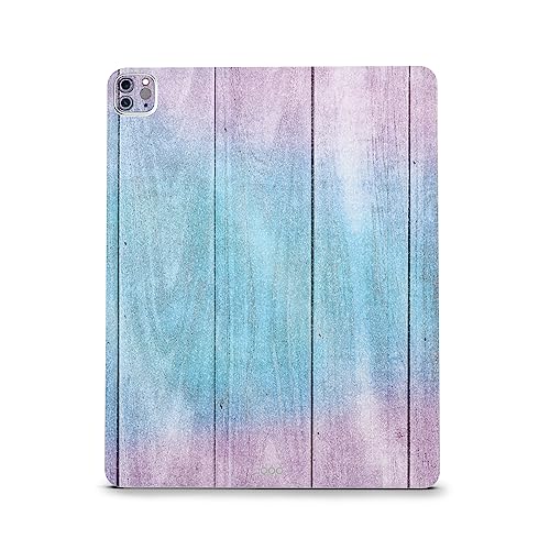 Image of MightySkins Carbon Fiber Skin Compatible with Apple iPad Pro 12.9 inch M2 6th Gen (2022) Full Wrap Kit - Wood Pastel | Protective, Durable Textured Carbon Fiber Finish | Easy to Apply | Made in The USA
