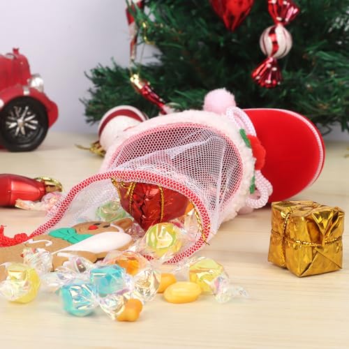 2PC Stiefel Weihnachten Taschen Santa Geschenk Form Wrapping Holiday Bags Bulk Süßigkeiten Xmas Treat Bag Kunststoff (S)