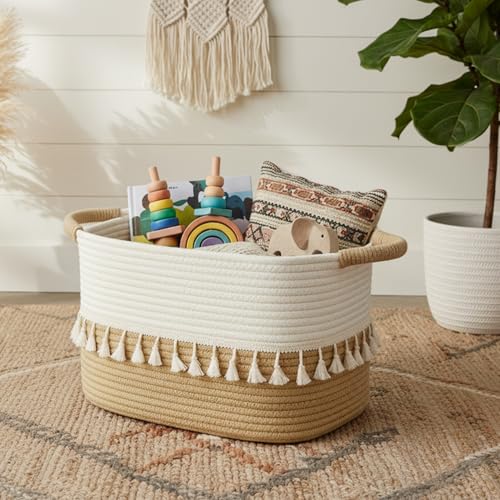 Panier décoratif en jute tressé pour ranger et éliminer le désordre